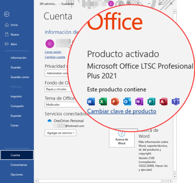 Office 2021 Activado 100% operativo
